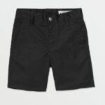 Z0ZR081221 Black Boys Frickin Chino Shorts Volcom Clothing