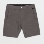 Z0ZR081223 Charcoal Heather Boys Frickin Cross Shred Static Shorts Volcom Clothing