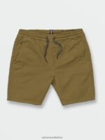 Z0ZR081224 Old Mill Boys Frickin Elastic Waist Shorts Volcom Clothing