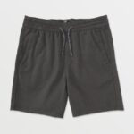 Z0ZR081226 Charcoal Heather Boys Frickin Elastic Waist Shorts Volcom Clothing