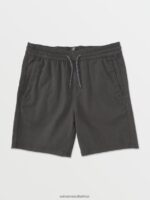 Z0ZR081226 Charcoal Heather Boys Frickin Elastic Waist Shorts Volcom Clothing