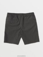 Z0ZR081226 Charcoal Heather Boys Frickin Elastic Waist Shorts Volcom Clothing - Image 3
