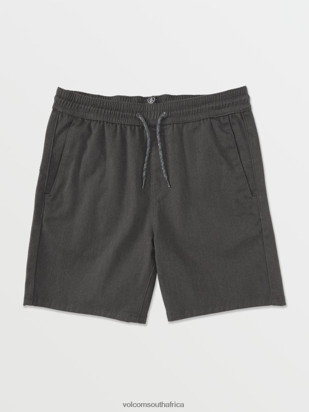 Z0ZR081226 Charcoal Heather Boys Frickin Elastic Waist Shorts Volcom Clothing - Image 1