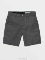 Z0ZR081227 Charcoal Heather Boys Frickin Chino Shorts Volcom Clothing
