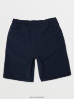 Z0ZR081229 Navy Boys Understoned Elastic Waist Hybrid Shorts Volcom Clothing - Image 2