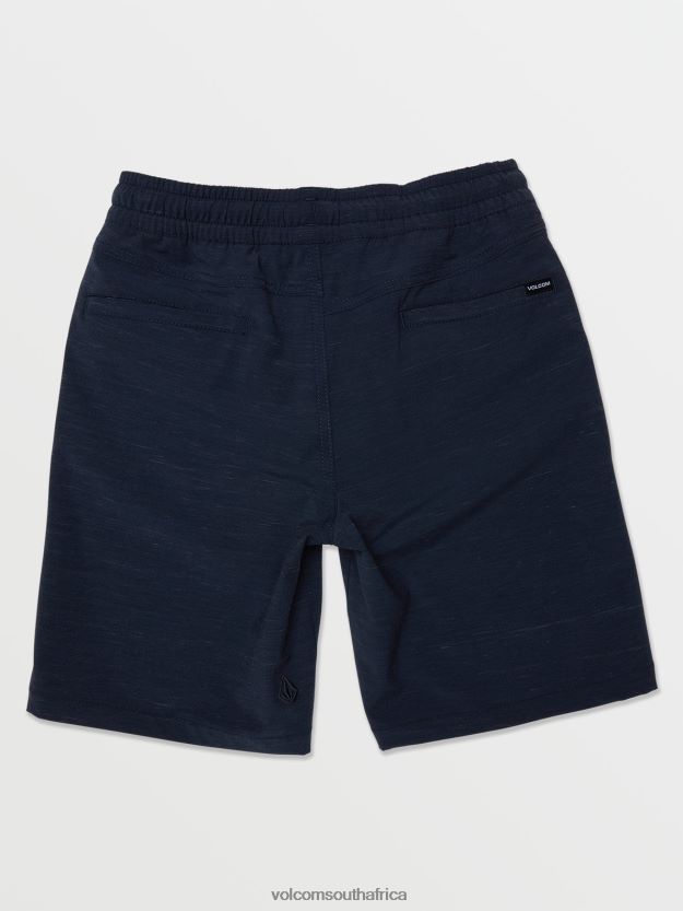Z0ZR081229 Navy Boys Understoned Elastic Waist Hybrid Shorts Volcom Clothing - Image 2