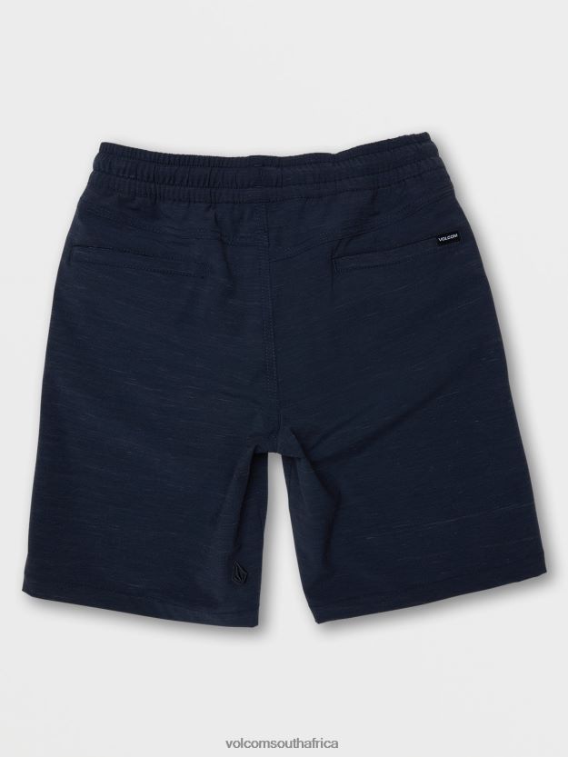 Z0ZR081229 Navy Boys Understoned Elastic Waist Hybrid Shorts Volcom Clothing - Image 4