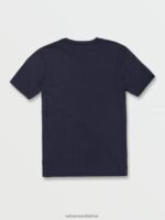 Z0ZR08122 Navy Men Stone Tech Short Sleeve Tee Volcom Clothing - Image 2