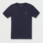 Z0ZR08122 Navy Men Stone Tech Short Sleeve Tee Volcom Clothing