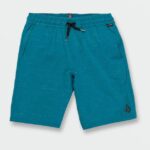 Z0ZR081231 Ocean Teal Boys Understoned Elastic Waist Hybrid Shorts Volcom Clothing