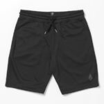 Z0ZR081233 Black Boys So Meshed Up Elastic Waist Shorts Volcom Clothing