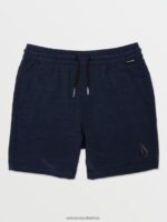 Z0ZR081234 Navy Boys Freazy Loose Elastic Waist Denim Pants Volcom Clothing