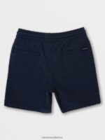Z0ZR081234 Navy Boys Freazy Loose Elastic Waist Denim Pants Volcom Clothing - Image 6