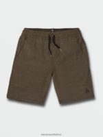 Z0ZR081235 Lead Boys Understoned Elastic Waist Hybrid Shorts Volcom Clothing - Image 5
