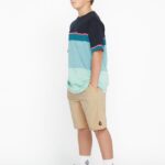 Z0ZR081236 Almond Boys Understoned Elastic Waist Hybrid Shorts Volcom Clothing