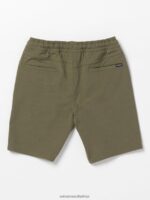 Z0ZR081238 Bison Boys Understoned Elastic Waist Hybrid Shorts Volcom Clothing - Image 2