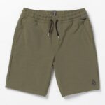 Z0ZR081238 Bison Boys Understoned Elastic Waist Hybrid Shorts Volcom Clothing
