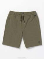 Z0ZR081238 Bison Boys Understoned Elastic Waist Hybrid Shorts Volcom Clothing