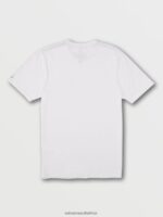 Z0ZR08123 White Men Solid Short Sleeve Pocket Tee Volcom Clothing - Image 4