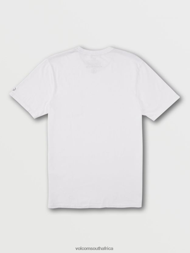 Z0ZR08123 White Men Solid Short Sleeve Pocket Tee Volcom Clothing - Image 4