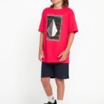 Z0ZR081240 Navy Boys New Aged Stone Elastic Waist Shorts Volcom Clothing