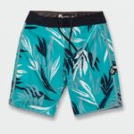 Z0ZR081248 Electric Blue Boys Bleeding Leaf Mod-Tech Trunks Volcom Clothing