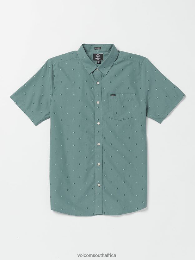 z0zr08124_service_blue_men_mistere_short_sleeve_shirt_volcom_clothing.jpg Z0ZR08124 Service Blue Men Mistere Short Sleeve Shirt Volcom Clothing - Image 1
