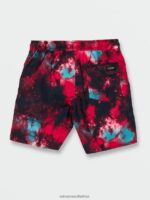 Z0ZR081258 Red Boys Saturate Elastic Waist Trunks Volcom Clothing - Image 4