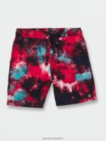 Z0ZR081258 Red Boys Saturate Elastic Waist Trunks Volcom Clothing - Image 6