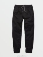 Z0ZR081261 Black Boys Frickin Slim Jogger Pants Volcom Clothing