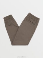 Z0ZR081262 Mushroom Boys Frickin Slim Jogger Pants Volcom Clothing - Image 3