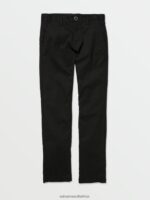 Z0ZR081263 Black Boys Frickin Modern Stretch Chino Pants Volcom Clothing