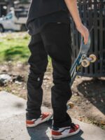 Z0ZR081263 Black Boys Frickin Modern Stretch Chino Pants Volcom Clothing - Image 6