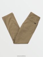 Z0ZR081264 Khaki Boys Frickin Modern Stretch Chino Pants Volcom Clothing - Image 2