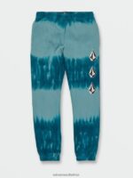 Z0ZR081269 Coastal Blue Boys Iconic Stone Plus Fleece Elastic Waist Pants Volcom Clothing