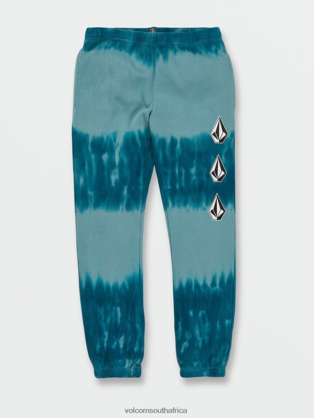 Z0ZR081269 Coastal Blue Boys Iconic Stone Plus Fleece Elastic Waist Pants Volcom Clothing - Image 1