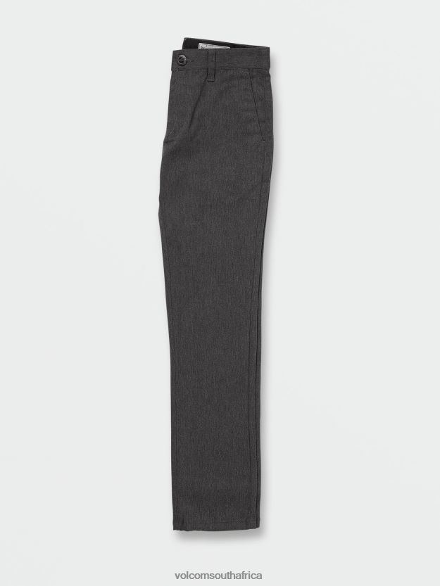 Z0ZR081270 Charcoal Heather Boys Frickin Modern Stretch Chino Pants Volcom Clothing - Image 4