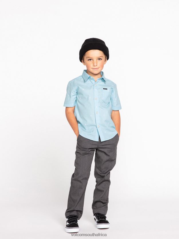 Z0ZR081272 Charcoal Heather Boys Frickin Modern Stretch Chino Pants Volcom Clothing - Image 3