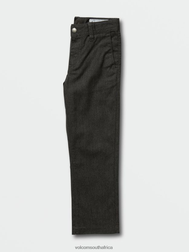 Z0ZR081272 Charcoal Heather Boys Frickin Modern Stretch Chino Pants Volcom Clothing - Image 5