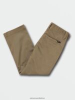 Z0ZR081274 Khaki Boys Frickin Modern Stretch Chino Pants Volcom Clothing - Image 2