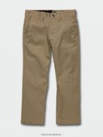 Z0ZR081274 Khaki Boys Frickin Modern Stretch Chino Pants Volcom Clothing