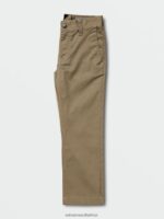 Z0ZR081274 Khaki Boys Frickin Modern Stretch Chino Pants Volcom Clothing - Image 5
