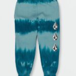 Z0ZR081277 Coastal Blue Boys Iconic Stone Plus Fleece Elastic Waist Pants Volcom Clothing
