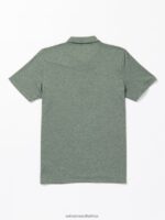 Z0ZR08127 Agave Men Hazard Pro Polo Short Sleeve Shirt Volcom Clothing - Image 2