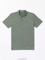 Z0ZR08127 Agave Men Hazard Pro Polo Short Sleeve Shirt Volcom Clothing