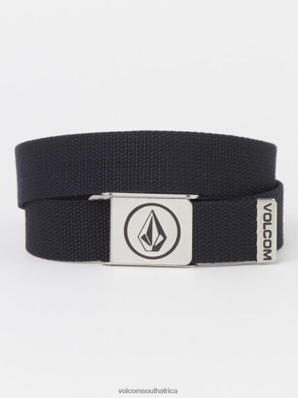 Z0ZR081288 Black Boys Circle Web Belt Volcom Accessories