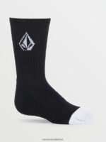 Z0ZR081289 Black Boys Full Stone Socks 3 Pack Volcom Accessories - Image 2