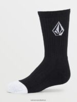 Z0ZR081289 Black Boys Full Stone Socks 3 Pack Volcom Accessories - Image 5