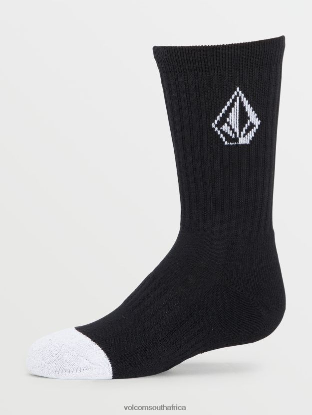 Z0ZR081289 Black Boys Full Stone Socks 3 Pack Volcom Accessories - Image 5