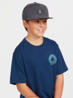 Z0ZR081294 Charcoal Heather Boys Quarter Twill Hat Volcom Accessories